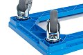 Přepravní vozík pod přepravky 600x400mm modrý - kolečka 100mm - nosnost 300kg